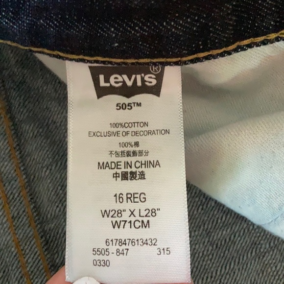 LEVIS Denim 505 Regular 16 28x28 NWOT - Picture 5 of 8